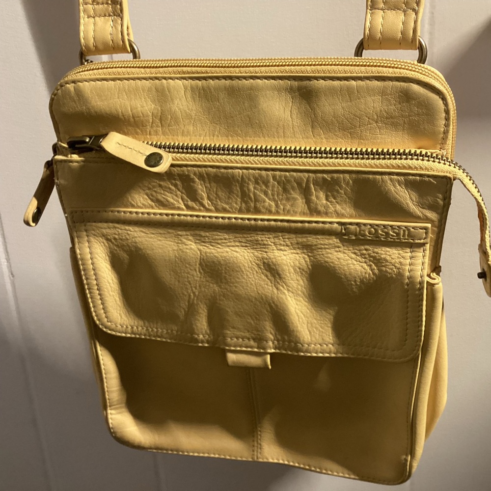 Fossil Yellow Crossbody Bag